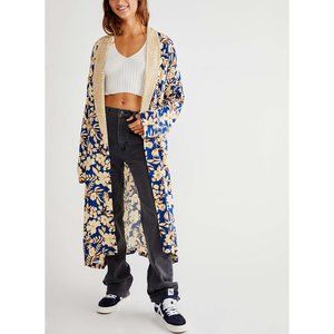🎉LAST CHANCE🎉 NWT Free People Wild Nights Duster / Blue Combo